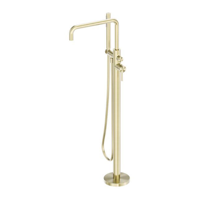 Nero Zen SS316L Freestanding Bath Mixer Brushed Gold NR162203a02BG - The Blue Space