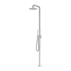 Nero Zen SS316L Outdoor Freestanding Shower Column Brushed Nickel NR162205aBN - The Blue Space