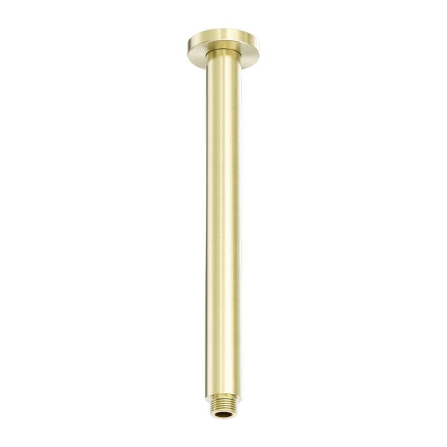 Nero Zen SS316L Round Ceiling Arm 300mm Length Brushed Gold NR510BG - The Blue Space