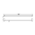 Technical Drawing Nero Zen SS316L Single Towel Rail 800mm Brushed Bronze NR1630BZ - The Blue Space