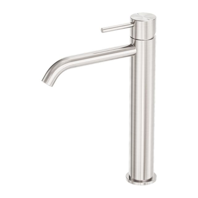 Nero Zen SS316L Tall Basin Mixer Brushed Nickel NR162201aBN - The Blue Space