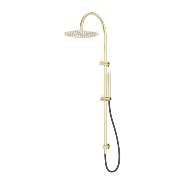 Nero Zen SS316L Twin Shower With Outdoor Shower Hose Brushed Gold NR162205c01BG - The Blue Space