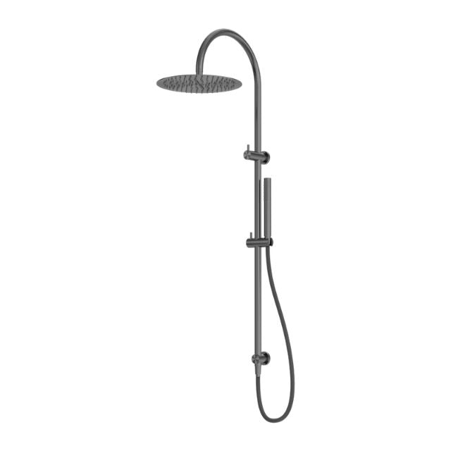 Nero Zen SS316L Twin Shower With Outdoor Shower Hose Graphite NR162205c01GR - The Blue Space