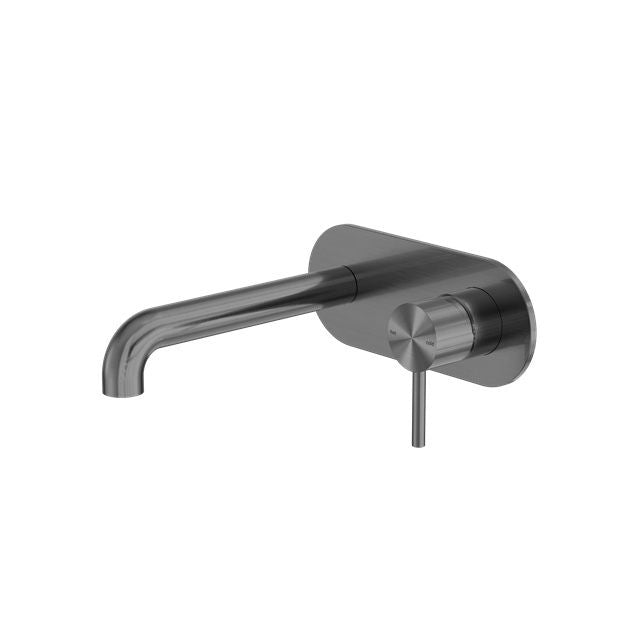 Nero Zen SS316L Wall Basin/Bath Mixer 185mm Spout Graphite NR162210a185GR - The Blue Space