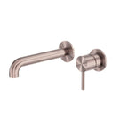 Nero Zen SS316L Wall Basin/Bath Mixer Separate Back Plate 185mm Spout Brushed Bronze NR162210b185BZ - The Blue Space