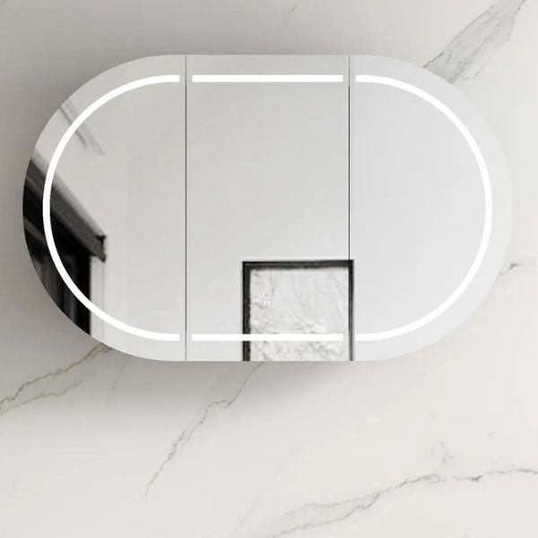 Otti Bondi 1200 LED Shaving Cabinet Matte White — The Blue Space