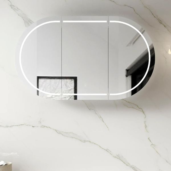 Otti Bondi 1500 LED Shaving Cabinet Matte White — The Blue Space