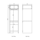 Technical Drawing Tall Washing Machine of Buy Otti Bondi 1715mm Fluted Laundry Set C - White - The Blue Space