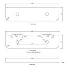 Technical Drawing Stone Top Otti Bondi 1800mm Fluted Wall Hung Curve Vanity Satin White - The Blue Space