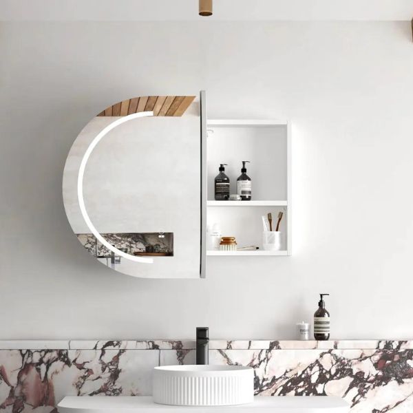 Otti Bondi 900 LED Shaving Cabinet Matte White — The Blue Space