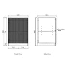 Technical Drawing Double Door Base Cabinet for Otti Bondi White 1060mm Fluted Laundry Cabinet Set - The Blue Space