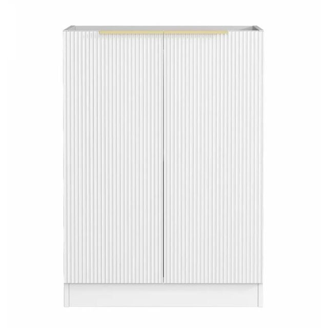 Otti Bondi White 1060mm Fluted Laundry Cabinet Set Include Double Door Floorstanding Cabinet - The Blue Space