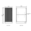 Technical Drawing Single Door Base Cabinet for Otti Bondi White 1060mm Fluted Laundry Cabinet Set - The Blue Space