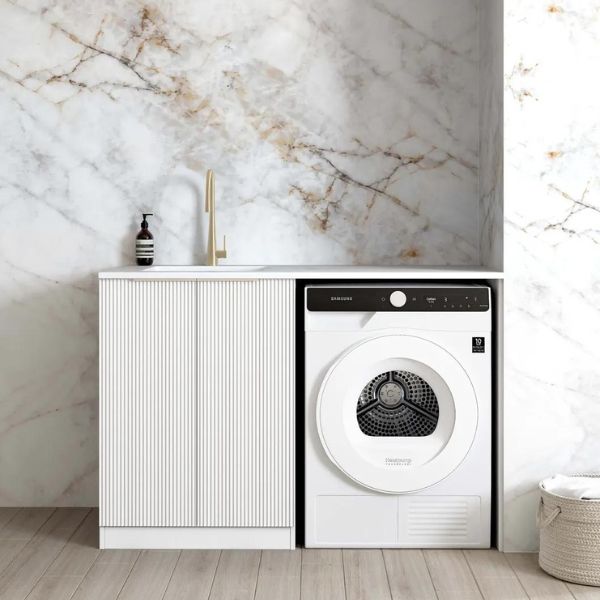 Otti Bondi White 1300mm Laundry Cabinet Set