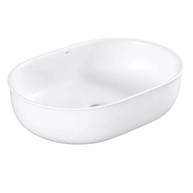 Otti Bronte Oval 500 x 350 Above Counter Basin - Matte White OT5036MW - The Blue Space