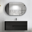 Otti Byron 1200mm Centre Bowl Wall Hung Vanity With Slimline Top - Black Oak - BY1200BCT - The Blue Space