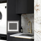 Otti Byron 1305mm Laundry Set C - Black Oak With Natural Carrara Marble Stone Top - LA-1305C-BYB-NCA - The Blue Space