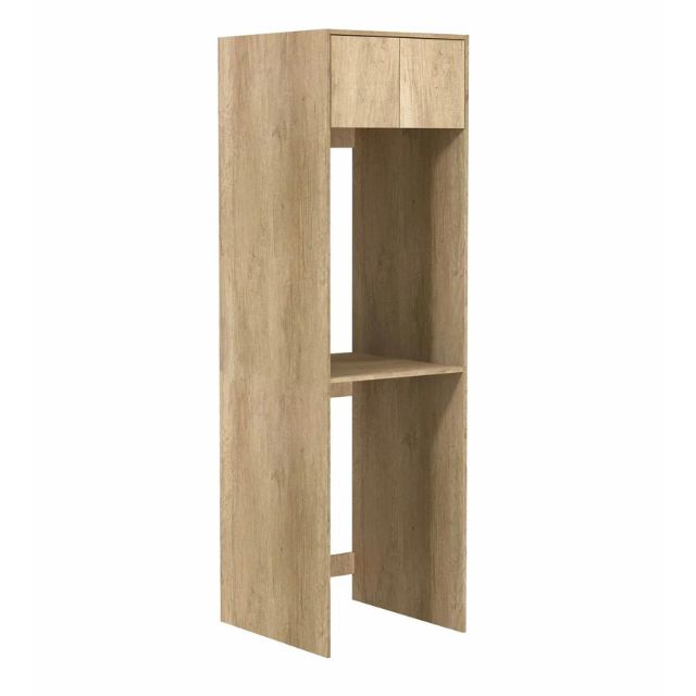 Tall Washing Machine Cabinet for Otti Byron 1305mm Laundry Set C - Natural Oak - The Blue Space