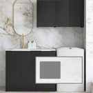 Buy Otti Byron 1715mm Laundry Set A - Black Oak Include Cloudy Carrara Stone Top - LA-1715A-BYB-CA - The Blue Space