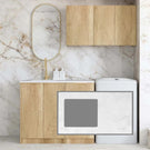 Buy Otti Byron 1715mm Laundry Set A - Natural Oak With Cloudy Carrara Stone Top - LA-1715A-BYN-CA - The Blue Space