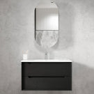 Otti Byron 900mm Wall Hung Vanity With Slimline Top - Black Oak - BY900BCT - The Blue Space