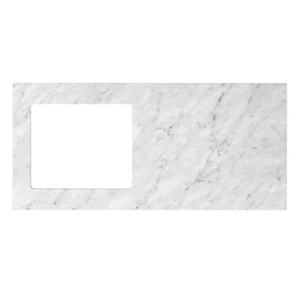 Natural Carrara Marble Top Stone for Otti Byron Black Oak Laundry Cabinet Set