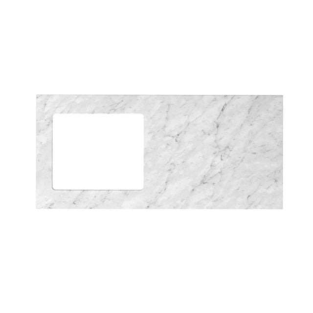 Otti Hampshire 1305mm Laundry Set B - Black - Natural Carrara Marble Stone Top