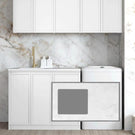 Otti Hampshire 1715mm Laundry Set B - White Include Cloudy Carrara Benchtop - LA-1715B-BOHW-CA - The Blue Space