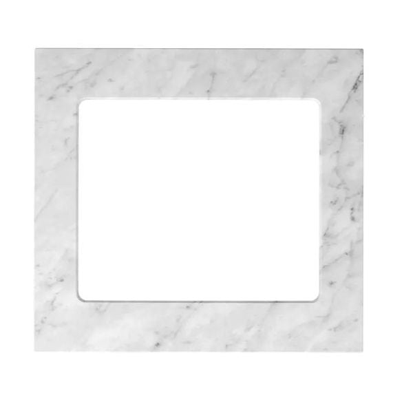 Natural Carrara Marble White 650mm Laundry Top Stone for Otti Hampshire Black 650mm Mini Laundry
