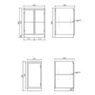 Technical Drawing - Otti Hampshire White Laundry Cabinet 