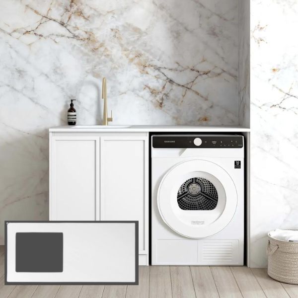 Pure White Top Stone for Otti Hampshire White 1300mm Laundry Cabinet Set