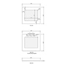 Technical Drawing - Laundry Top Stone for Otti Hampshire White 650mm Mini Laundry