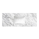 Otti Laguna 1200mm Single Bowl Wall Hung Vanity Black American Oak - Natural Carrara Marble Top with Undermount Basin