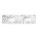 Otti Laguna 1800mm Double Bowl Wall Hung Vanity Black American Oak - Natural Carrara Marble Top with Undermount Basin