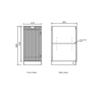 Technical Drawing 416mm Fluted Free Standing Cabinet For Otti Marlo 1715mm Fluted Laundry Set B - Black - The Blue Space