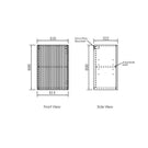 Technical Drawing 416mm Fluted Wall Cabinet For Otti Marlo 1715mm Fluted Laundry Set B - Black - The Blue Space