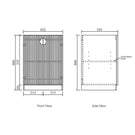 Technical Drawing Double Door Base Cabinet for Otti Marlo Black 1060mm Laundry Cabinet Set - The Blue Space