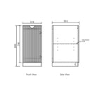 Technical Drawing Single Door Base Cabinet for Otti Marlo Black 1060mm Laundry Cabinet Set - The Blue Space