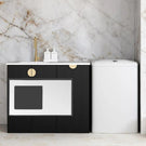 Otti Marlo Black 1060mm Laundry Cabinet Set With Pure White Stone Top LA-1060-MA-PW - The Blue Space