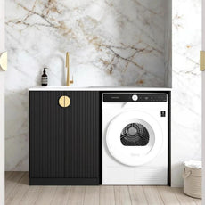 Otti Marlo Black 1300mm Laundry Cabinet Set