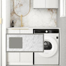 Otti Noosa 1305mm Laundry Set A - White Include Natural Carrara Marble Stone Top - LA-1305A-NSW-NCA - The Blue Space