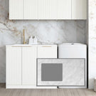 Buy Otti Noosa 1715mm Laundry Set B - White Include Natural Carrara Marble Stone Top - LA-1715B-NSW-NCA - The Blue Space