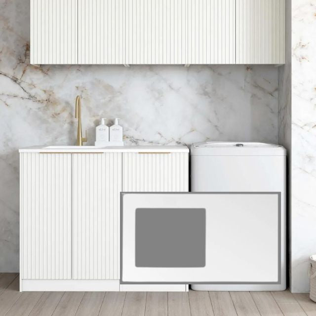 Buy Otti Noosa 1715mm Laundry Set B - White Include Pure White Stone Top - LA-1715B-NSW-PW - The Blue Space