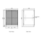 Technical Drawing Double Door Base Cabinet for Otti Noosa Fluted White 1060mm Laundry Cabinet Set - The Blue Space