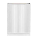 Otti Noosa Fluted White 1060mm Laundry Cabinet Set Include Double Door Freestanding Cabinet - The Blue Space