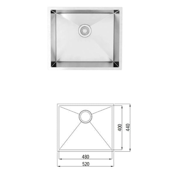 Laundry Sink Include for Otti Noosa Fluted White 650mm Mini Laundry