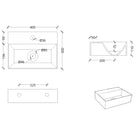 Technical Drawing Studio Bagno Spy 40 basin - 0 Taphole SPY40/0 - The Blue Space