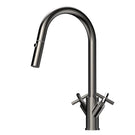 Suprema Xpress Fit X-Gen Dual Handle Retracable Sink Mixer - Gun Metal XFIT1010RKM_GM - The Blue Space