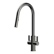 Suprema Xpress Fit Xssence Dual Handle Retracable Sink Mixer - Gun Metal XFIT1020RKM_GM - The Blue Space