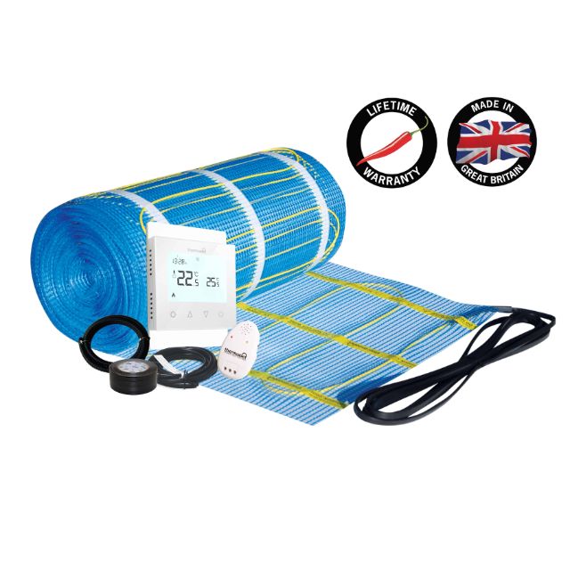 Thermogroup Underfloor Heating 150W/m² Full Kit White Controller - The Blue Space